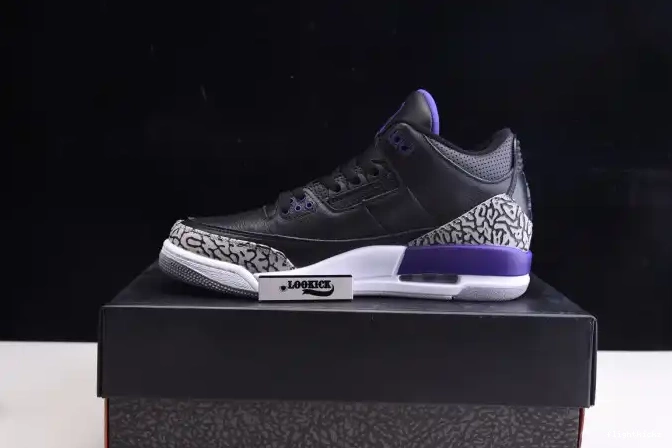 Retro Black Jordan 3 Court Purple Air CT8532-050 0522